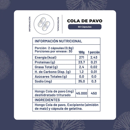 Cola de Pavo 60 Cápsulas - Karún Life