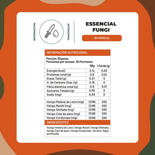 Essencial Fungi concentrado Defensa Inmunológica 30ml - Karün Life