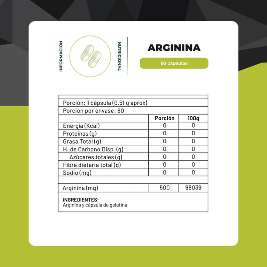 Arginina 500 mg 60 Cap - Karün Life