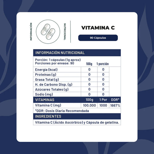Vitamina C 90 Capsulas 1000 Mg - Karún Life