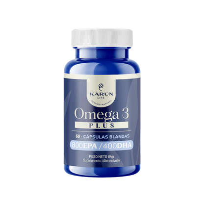Omega 3 Plus 800 EPA y 400 DHA 60 Cápsulas - Karún Life