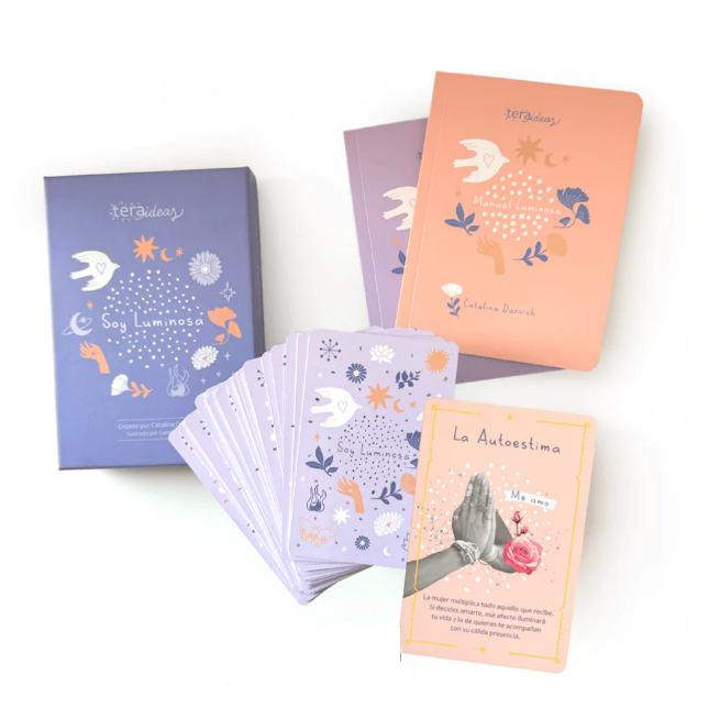 Cartas Soy Luminosa PAZ + Manual Mazo cartas inspiradoras - Oráculo y Autoconocimiento