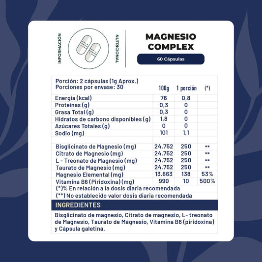 Magnesio Complex 60 capsulas - Karun Life