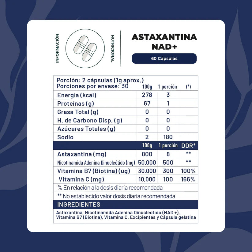 Astaxantina + NAD+ 60 Cápsulas - Karún Life