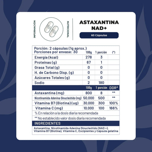 Astaxantina + NAD+ 30 Cápsulas - Karün Life