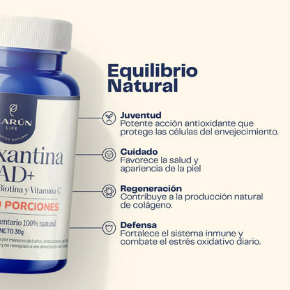 Astaxantina + NAD+ 60 Cápsulas - Karún Life