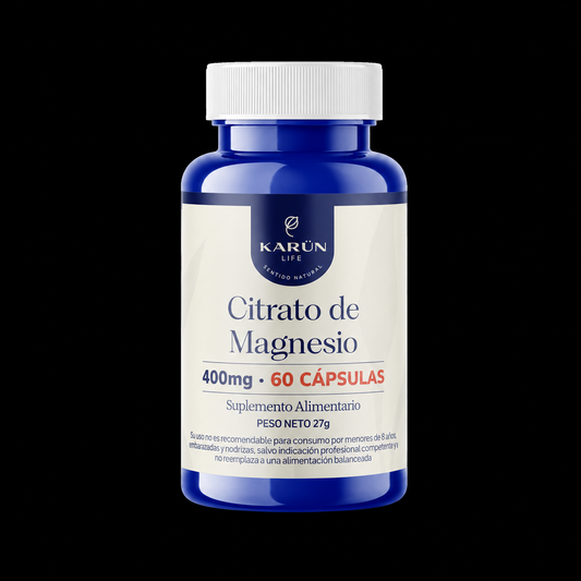 Citrato de Magnesio 400 Mg 60 cápsulas - Karün Life