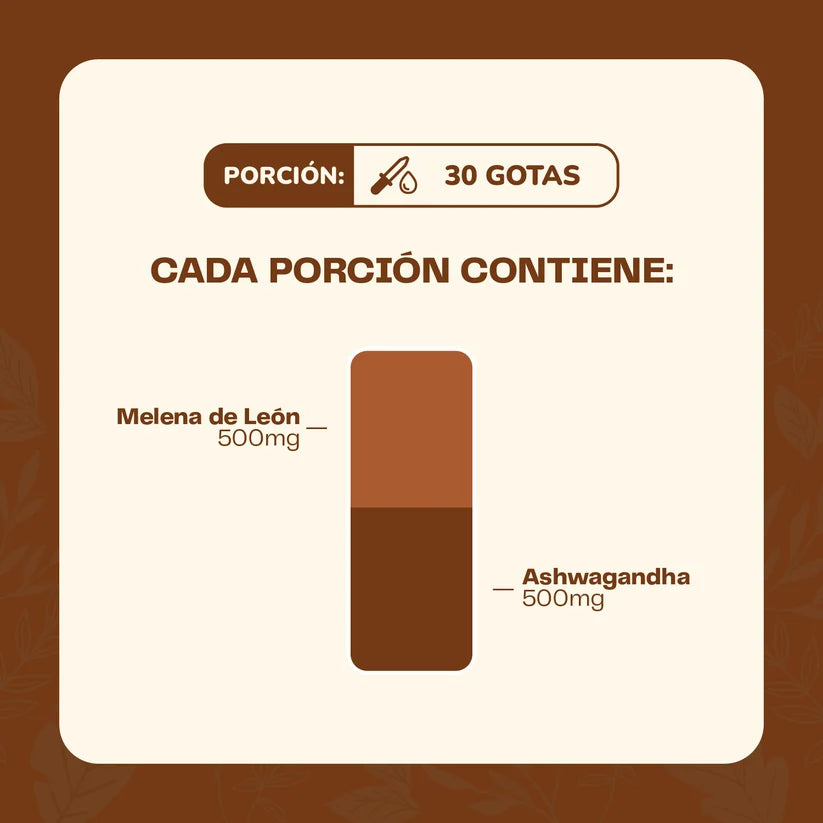 Melena de León + Ashwagandha Concentrado 30 Ml - Karün Life