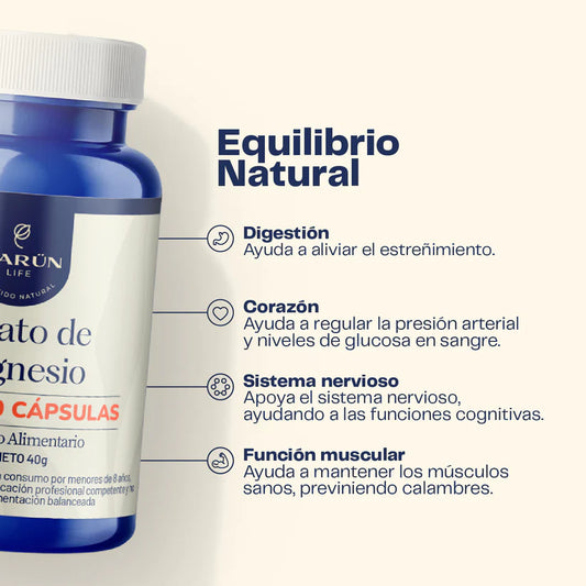 Citrato de Magnesio 400 Mg 60 cápsulas - Karün Life