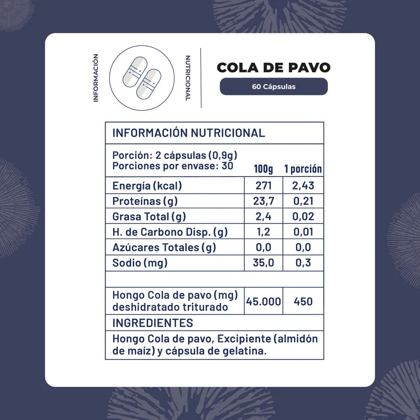 Cola de Pavo 60 Cápsulas - Karún Life