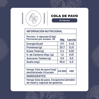 Cola de Pavo 60 Cápsulas - Karún Life