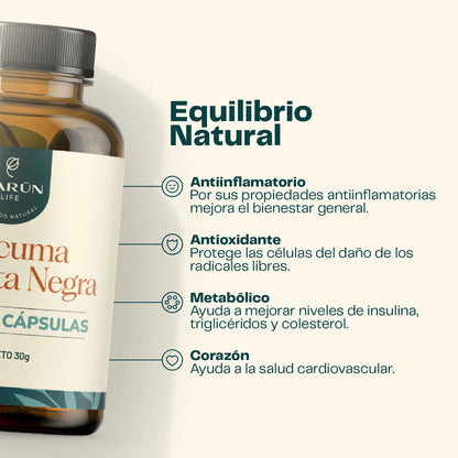 Curcuma + Pimienta 60 Cápsulas 500 Mg - Karün Life