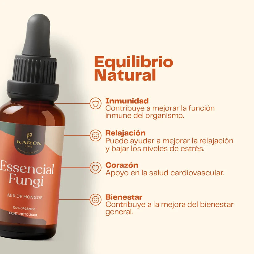 Essencial Fungi concentrado Defensa Inmunológica 30ml - Karün Life