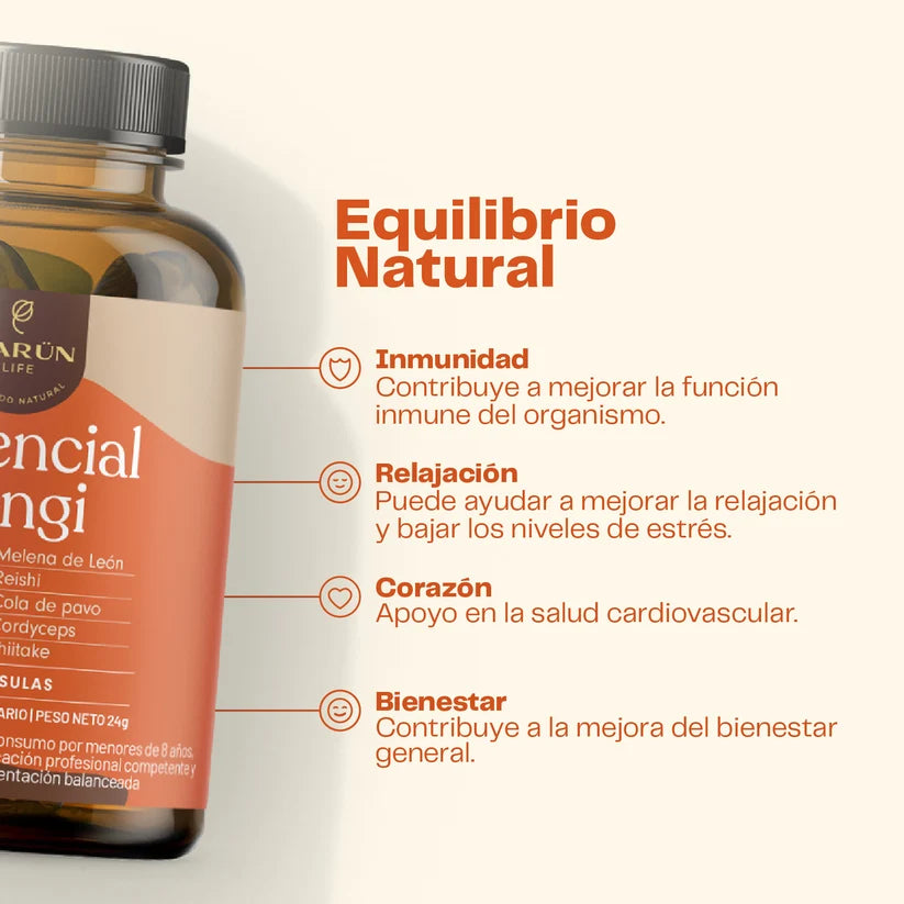 Essencial Fungi Defensa Inmunológica 60 Capsulas - Karún Life
