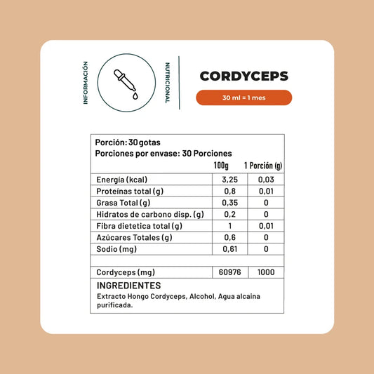 Cordyceps Concentrado Suplemento Deportistas 30ml - Karün Life