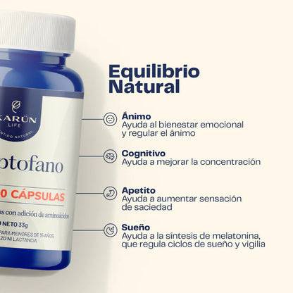 L-Triptófano 100 Mg 60 capsulas - Karún Life