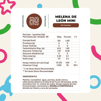 Hongo Melena de León Mini 60 Gomitas - Karun life