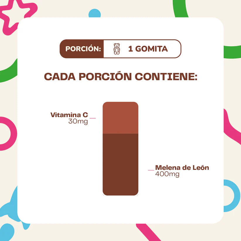 Hongo Melena de León Mini 60 Gomitas - Karun life