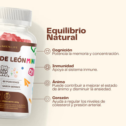 Hongo Melena de León Mini 60 Gomitas - Karun life