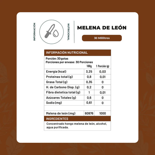 Concentrado Melena de León 30 Ml - Karún Life