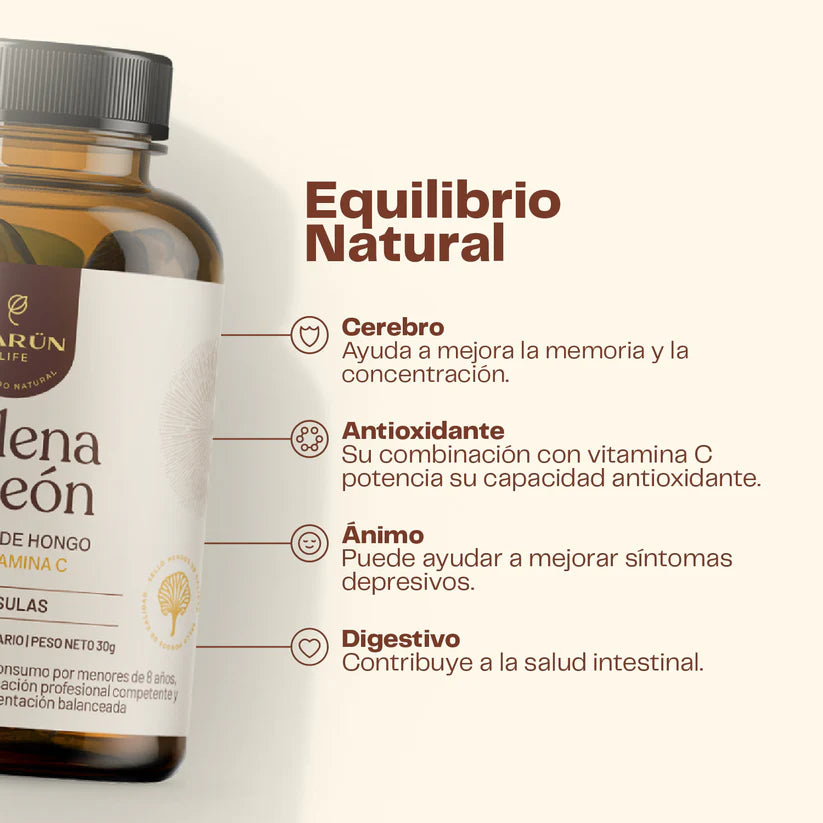 Melena de León Hongo - 60 Capsulas - Karún Life