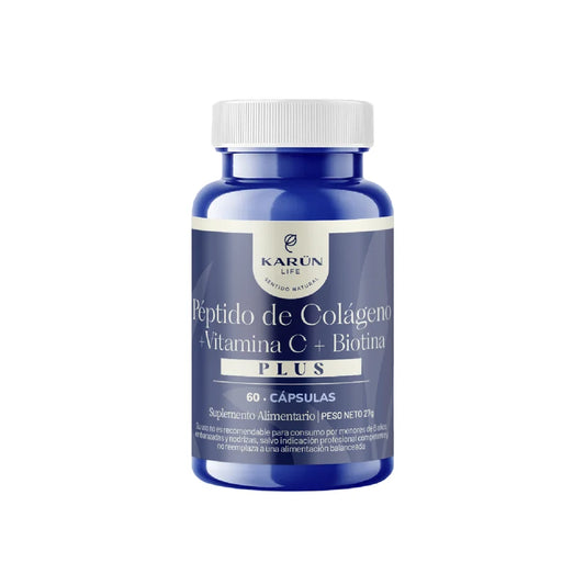Péptidos de Colágeno + Biotina +Vitamina C Plus 60 cap - Karún Life