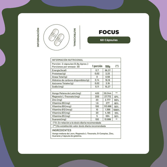 Focus Claridad Mental Y Cognitiva 60 Capsulas - Karún Life