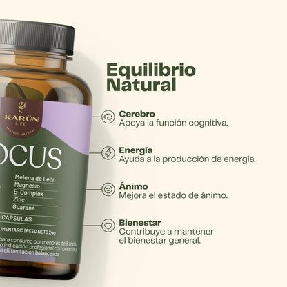 Focus Claridad Mental Y Cognitiva 60 Capsulas - Karún Life