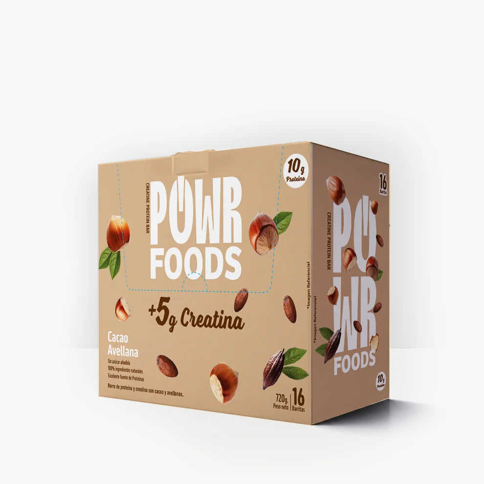 CREATINE PROTEIN BARS CACAO - POWER FOODS