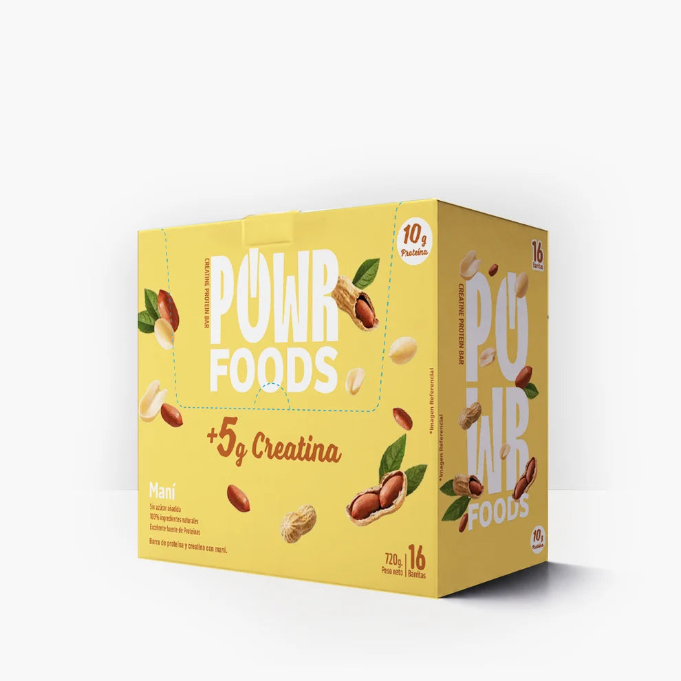 CREATINE PROTEIN BARS MANÍ - POWER FOODS