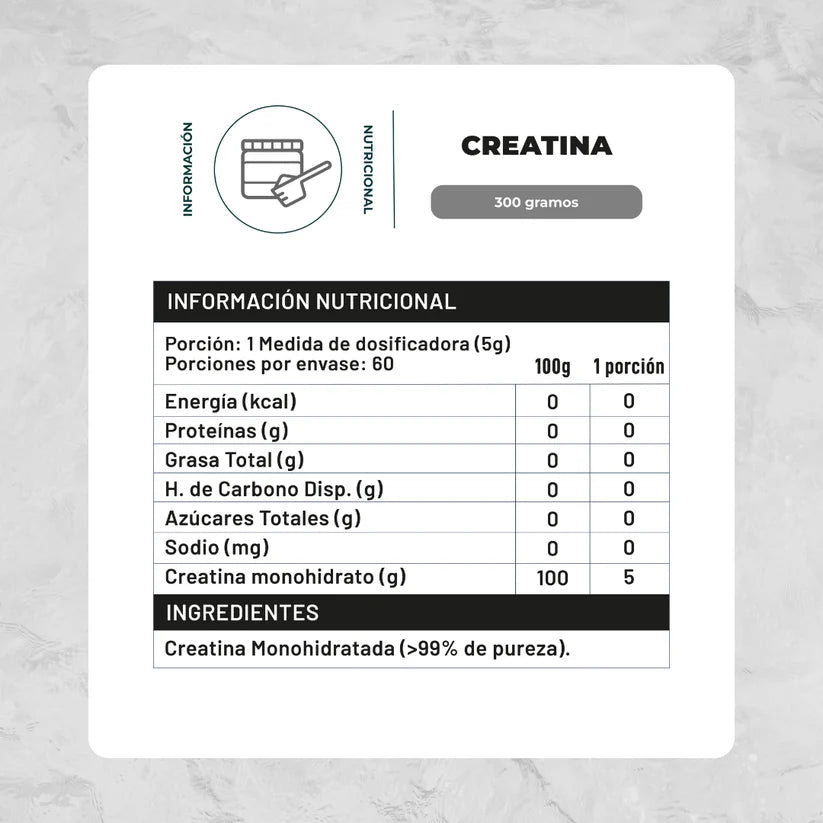 Creatina Monohidratada Pura en Polvo 300 gramos - Karün Life
