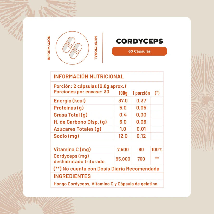 Cordyceps Suplemento Deportistas 60 Capsulas - Karún Life