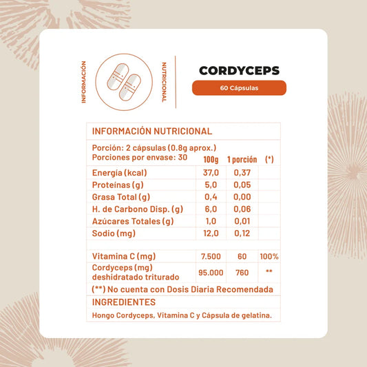 Cordyceps Suplemento Deportistas 60 Capsulas - Karún Life